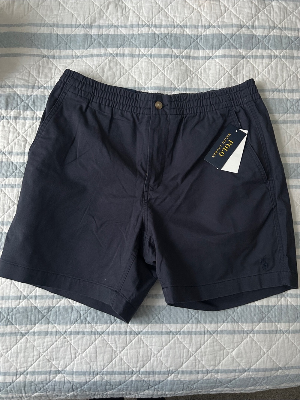 Polo by Ralph Lauren Navy Elastic-Waist Shorts